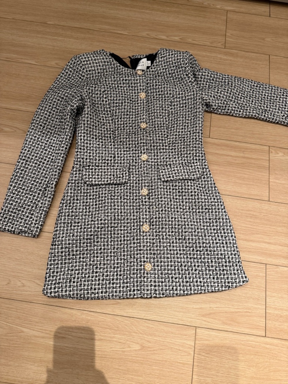 Hello Molly Black & White Tweed Jacket